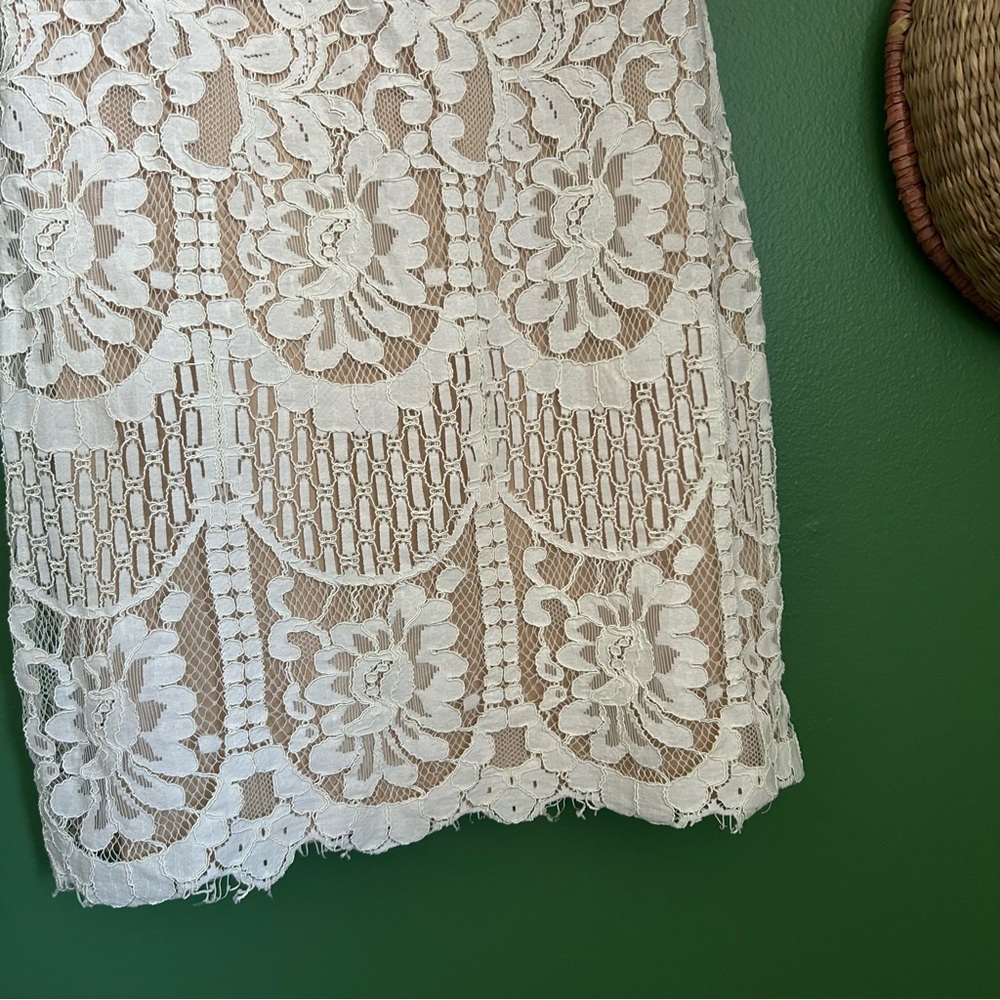 Lulus Pearson White Lace Short Sleeve Dress - Picture 7 of 12